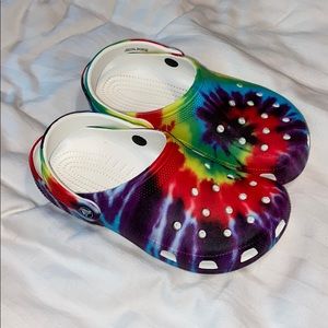 tie-dye crocs